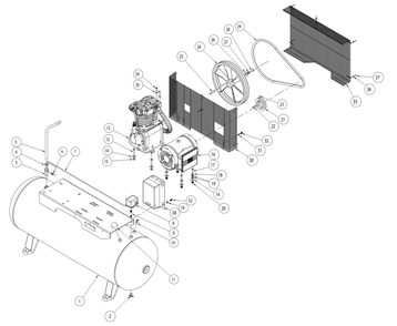 Part Location Diagram of S145-0759 Campbell Hausfeld TUBE-UNLOADER 80GAL HORZ SVC